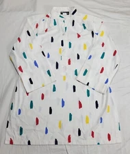 My Kinda Gal Blouse Women's Size Medium Vintage Colorful Printed Made In U.S.A