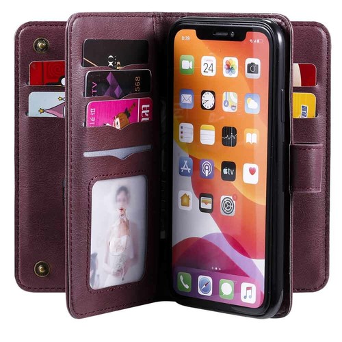 10 Card Holder Wallet Leather Case Cover For iPhone 11 Pro Max XS XR 6s 7 8 SE 2 - Picture 39 of 43
