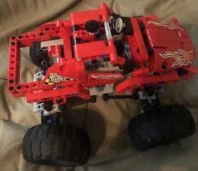 Complete Stickers Lego Technic set 42005  Red Flames Big Wheels Monster Truck