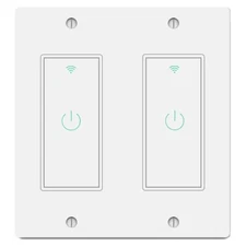 WiFi Smart Light Switch 2-Gang Light Switch Remote for Alexa & Google IFTTT US
