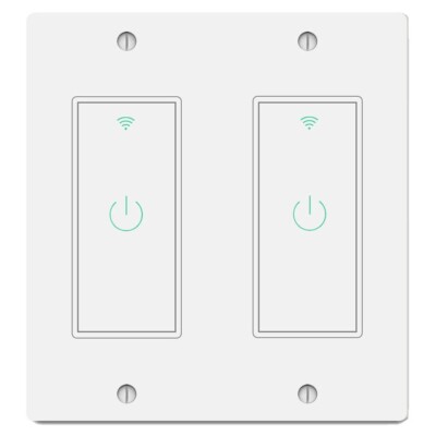 WiFi Smart Light Switch 2-Gang Light Switch Remote for Alexa & Google IFTTT US