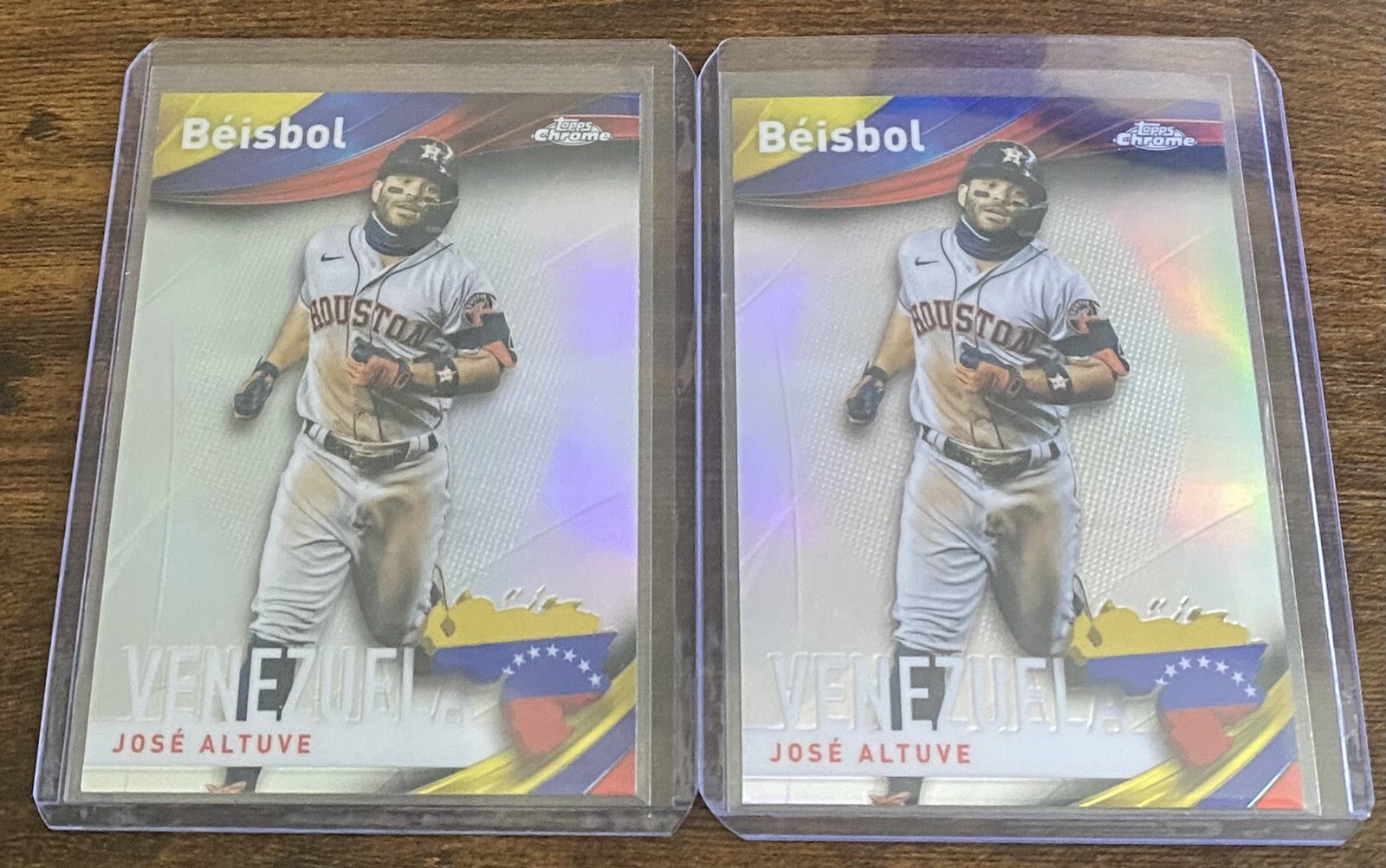 Jose Altuve 2021 Topps Chrome Beisbol #B-4 Houston Astros Lot (2)