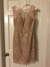 BHLDN Jenny Yoo Harper blush sequin dress- Size 0- Worn Once