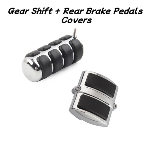 Gear Shift Brake Lever Peg Toe Heel Pedal Cover For Yamaha V-Star 1100 1300 650 - Picture 4 of 19