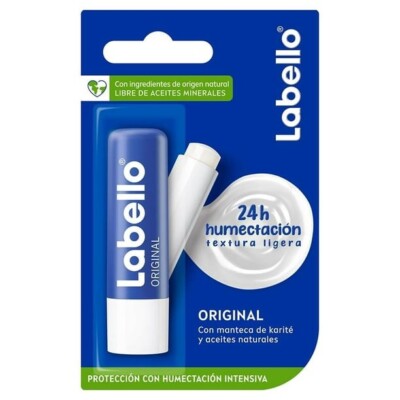 BALSAMO PROTECTOR LABIAL HIDRATANTE PARA LABIOS SECOS LABELLO