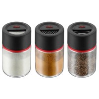 Silit Storio GewüRzstreuer 3-Teilig Set Glas Salzstreuer Pfefferstreuer KräUter