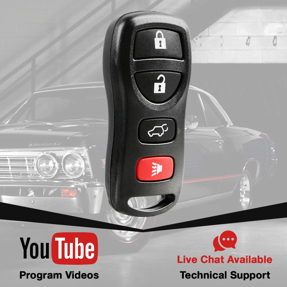 2 Remote 4-Button Key Fob for 2003 2004 2005 2006 2007 Infiniti QX56 KBRASTU15 Foto 3 de 4