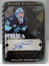 2021-22 Black Diamond Autograph Philipp Grubauer #BDB-PG 59/99 - Seattle Kraken