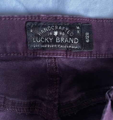 Lucky Brand Brooke Legging Jean Women's 6/28 Purple Mid Rise Dark Wash 5-Pocket - Picture 6 of 11