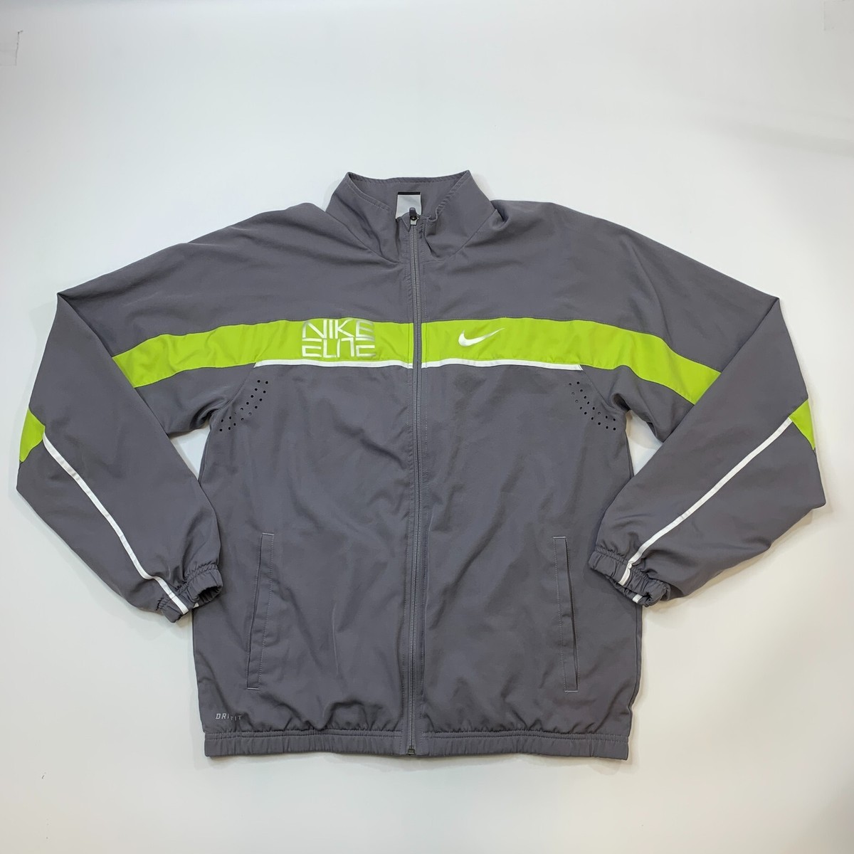 Nike Elite Windbreaker Mens L Large Full Zip Dri Fit Basketball