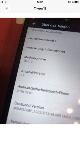 Motorola Smartphone Android Modell : Moto G XT1032 Farbe Rot Android - Bild 11 von 11