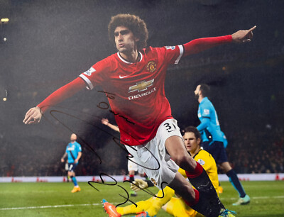 Hand signed photo of MAROUANE FELLAINI, MAN UTD FC