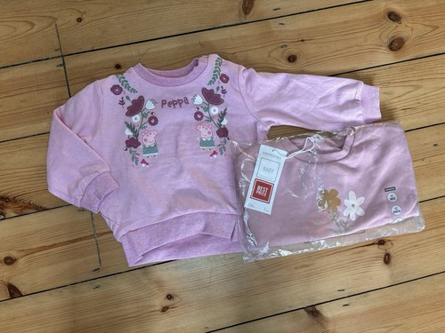 Peppa Pig jumper bundle brand new x 2 Pink Sweaters girls 9-12 months