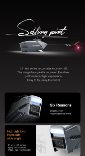 US Military Black Hornet Style 8K Dual Camera Reconnaissance Drone Helicopter L1 - Picture 3 of 37