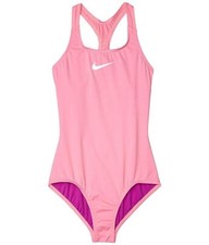 Nike L9231 Kids Pink Racerback One-Piece Swimsuit Size Large