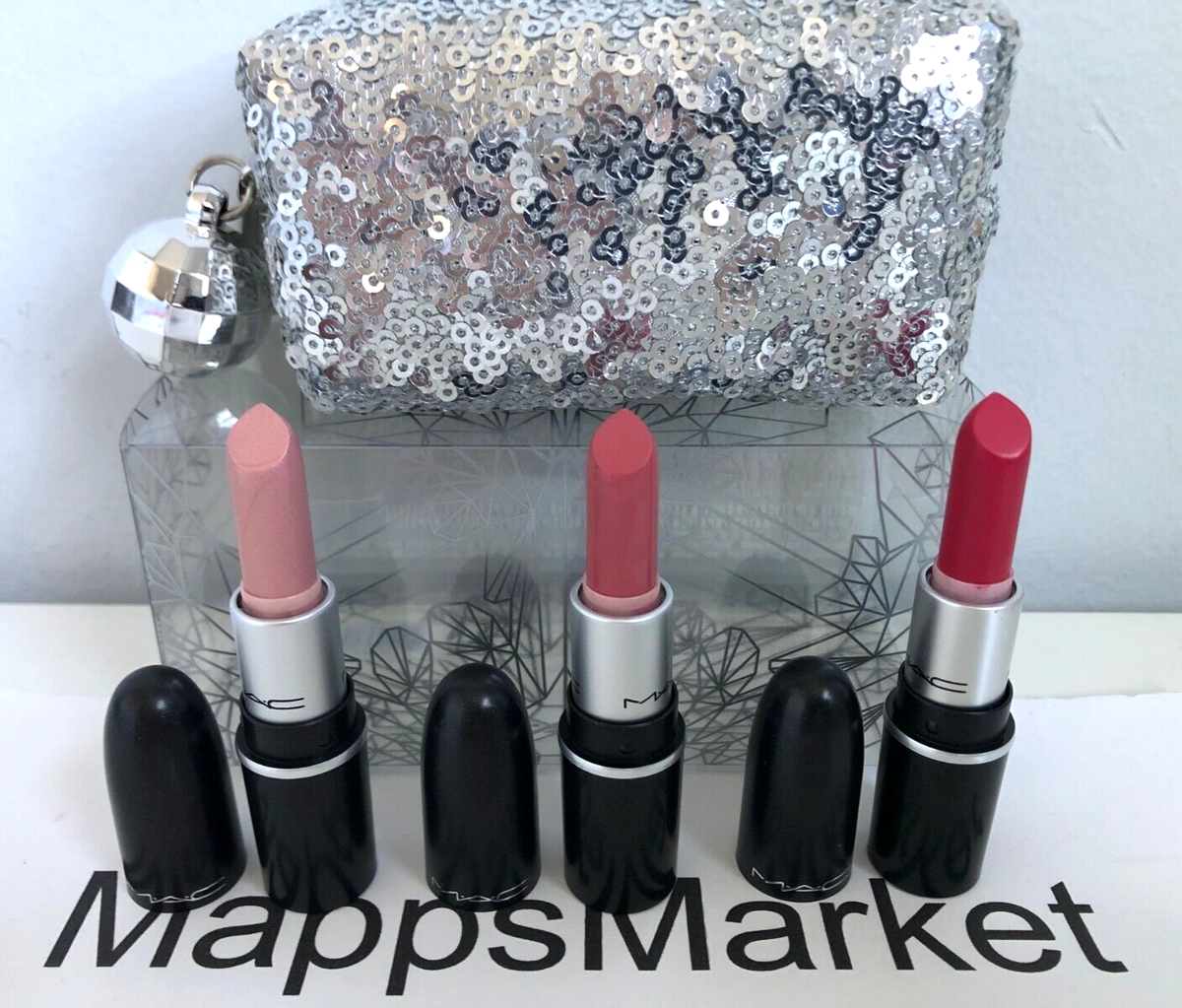 MAC Snow Ball Mini Lipstick Kit PINK ~ Tease Maker, Lovebuddy