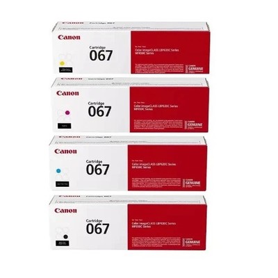 Canon 067 Toner Cartridge Set   CMYK (Black, Cyan, Magenta, Yellow)