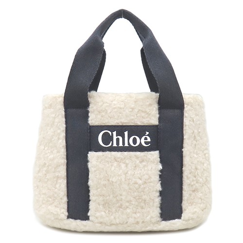Chloe 2WAY bag Boa Mini Tote Bag C10323 polyester cotton leather Off-white