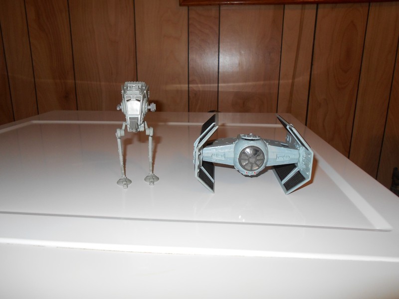 1995 star wars action fleet micro machines darth vader craft with little walker.