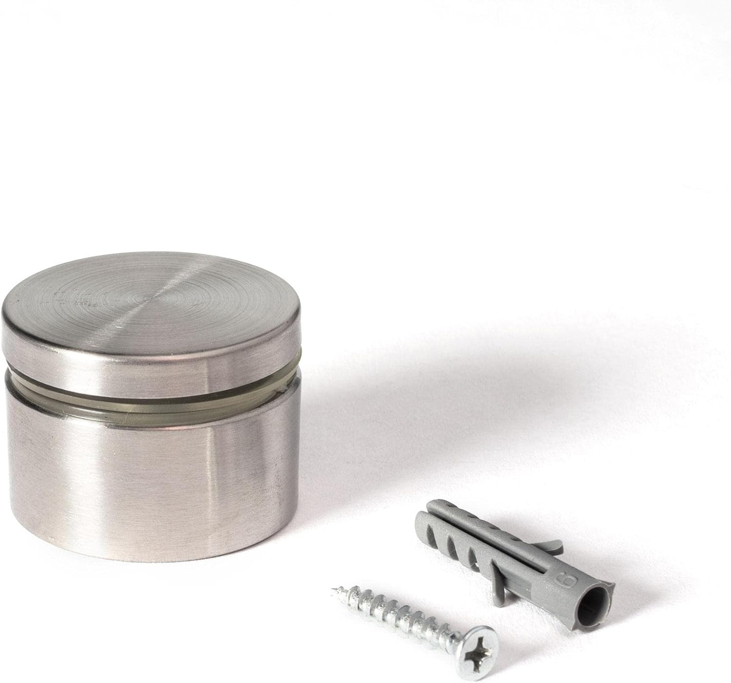 Brushed Stainless Steel Wall Standoff Anchors - 48 Pack for Easy Installation
