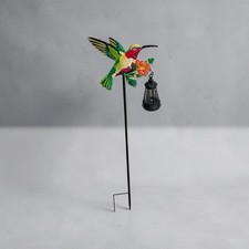 Hummingbird & Lantern Solar powered Garden Stake Light