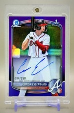 Conor Essenburg 2025 1st Bowman Chrome #CPA-CE Purple Refractor Auto #/250