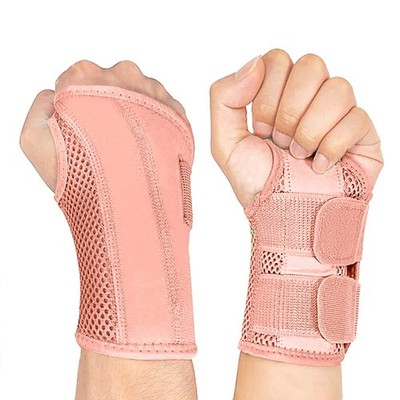 NuCamper Wrist Brace Carpal Tunnel Right Left Small/Medium (Pack of 1), pink 