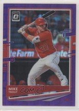 2020 Panini Donruss Optic FOTL Purple Pandora Prizm 24/99 Mike Trout #142 q4j