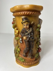 VTG German Wax Candle Holder Chimney Sweep Symbol of Good Luck Euro-folklore 7"
