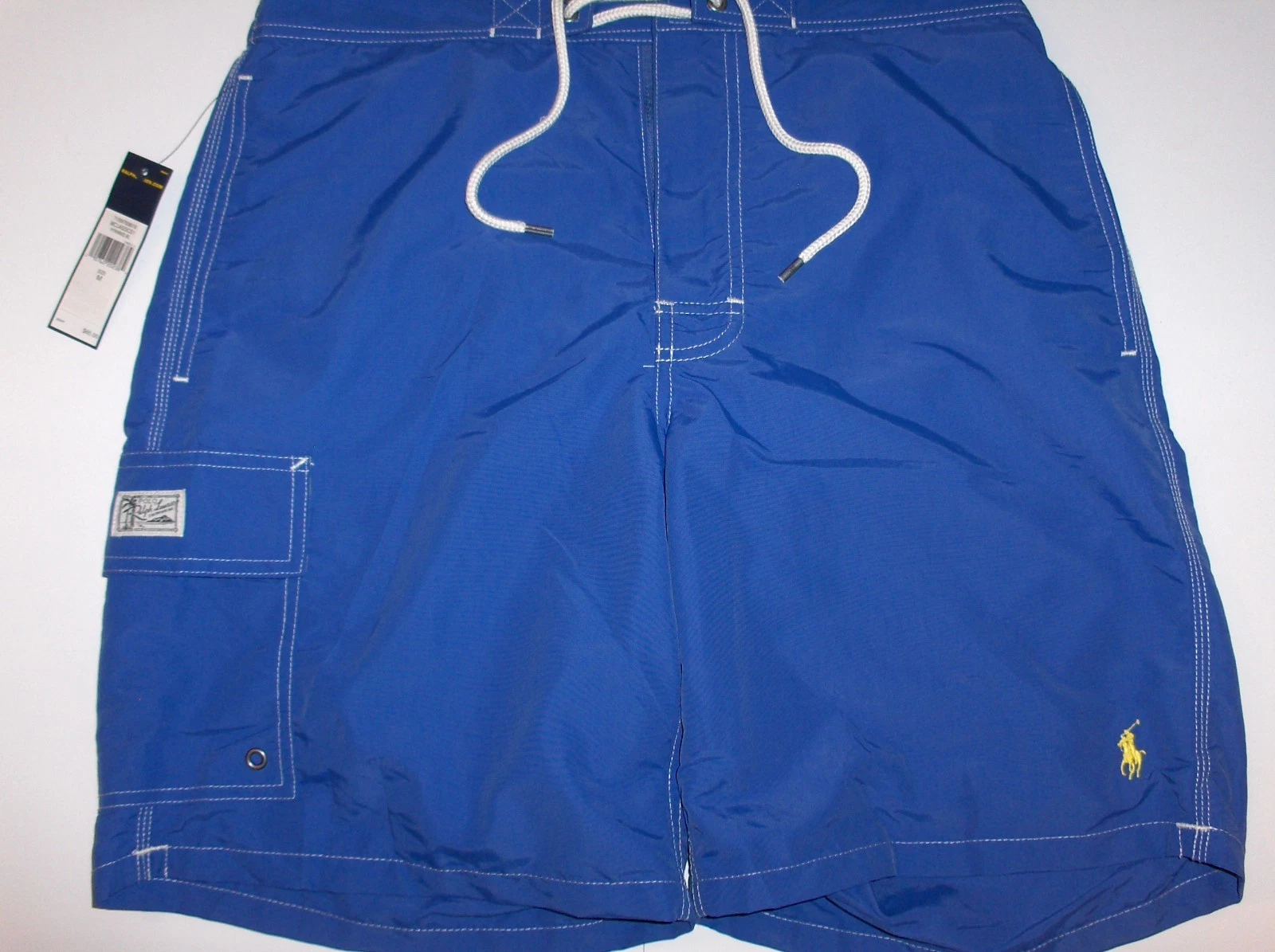 POLO RALPH LAUREN Men's Nylon Kailua Stretch Board Shorts Swim Trunks Mesh, BLUE