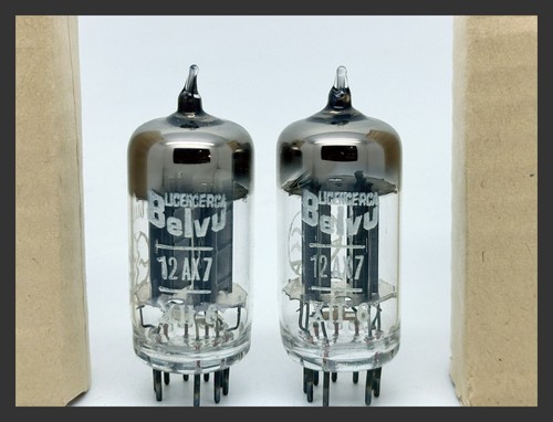 2 tubes à vide nickel NOS Mazda BELVU 12AX7 ECC83 test FORT ASSORTI ÉQUILIBRÉ - Photo 4/16
