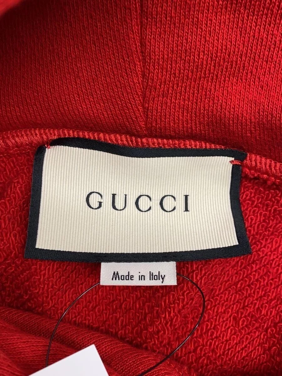 GUCCI Felpa con Cappuccio S Cotone Rosso 463591 Usata