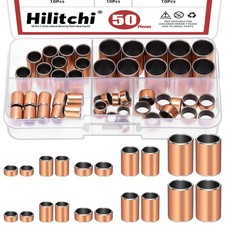 Hilitchi 50PCS 5 Sizes Sleeve Bearing Plain Bearings Wrapped Oil-Less Bushing...