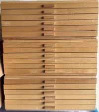 3 Units 7 Elements 6 Drawer Wooden Storage Box for Art Pastels Pencils Brushes