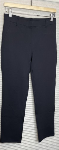 QUINCE Ultra Stretch Straight Leg Blue Pull On Mid Rise Pants Size Petite M - Picture 2 of 8
