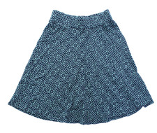 NEW / IBEX Women's 100% Zque Merino Wool Navy/Green Skirt - XS