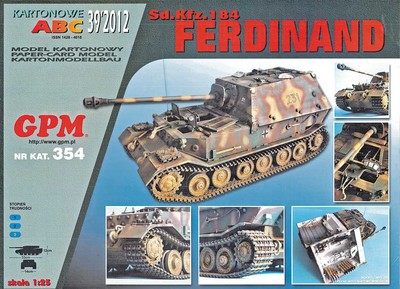Kartonmodell Sd.Kfz 184 Ferdinand 1:25 GPM