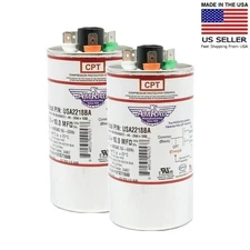 USA2218BA 55+10 uf/MFD 370-440 VAC volts AMRAD Dual Run Capacitor 50/60 Hz Lot-2