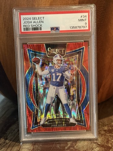 2024 Select RED SHOCK Josh Allen #'d 213/249 - PSA 9 BILLS