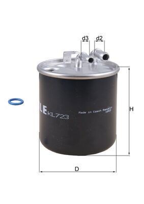 Fuel Filter Fits Mercedes-Benz MAHLE KL 723D