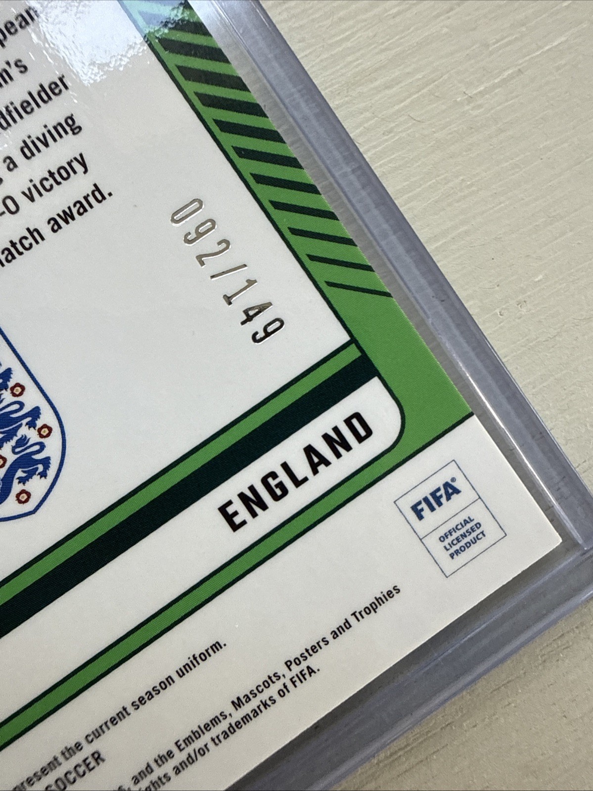 2024-25 Panini Donruss FIFA Optic Jude Bellingham #61 Blue Prizm 092/149 England view 3