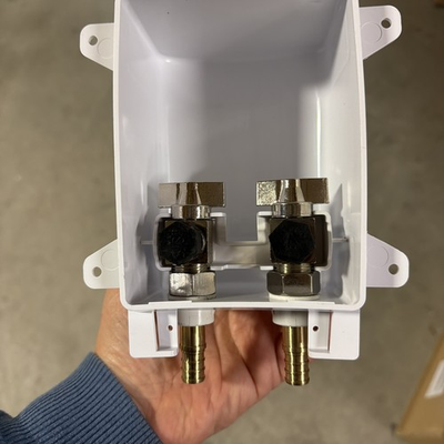 #ad #ad Sioux Chief Ox Box 696G2001XR Dual Outlet Sink Lavatory Box Pex 3 8” O.D. 2 Valv $29.00