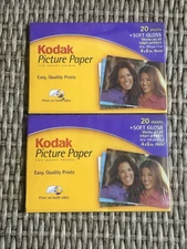 Kodak Picture Photo Paper 20 sheets SOFT GLOSS  51 1b. •190 g/m • 7 mil 4 x 6 