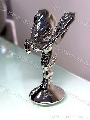 NEW Rolls Royce Emblem Cullinan Ghost Dawn Spirit Of Ecstasy Chrome Silver 