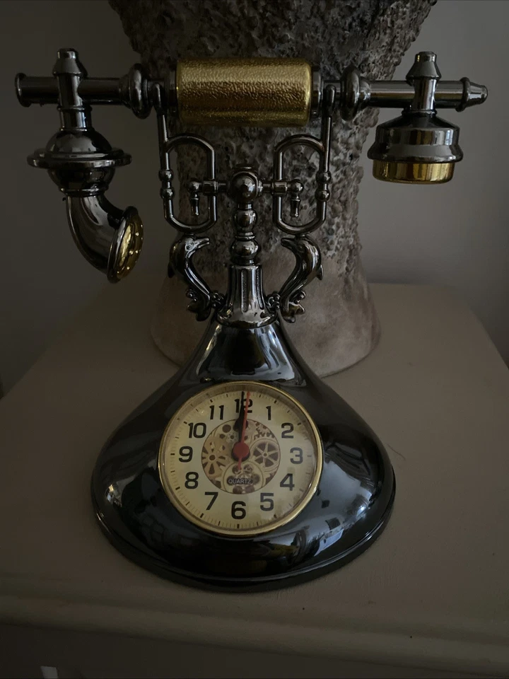 Reloj de escritorio vintage con dial giratorio para teléfono oficina en casa regalo peculiar Foto 2 de 4