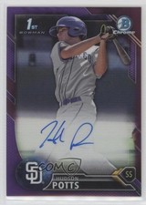2016 Bowman Draft Chrome Pick Purple Refractor 221/250 Hudson Potts Auto fm0