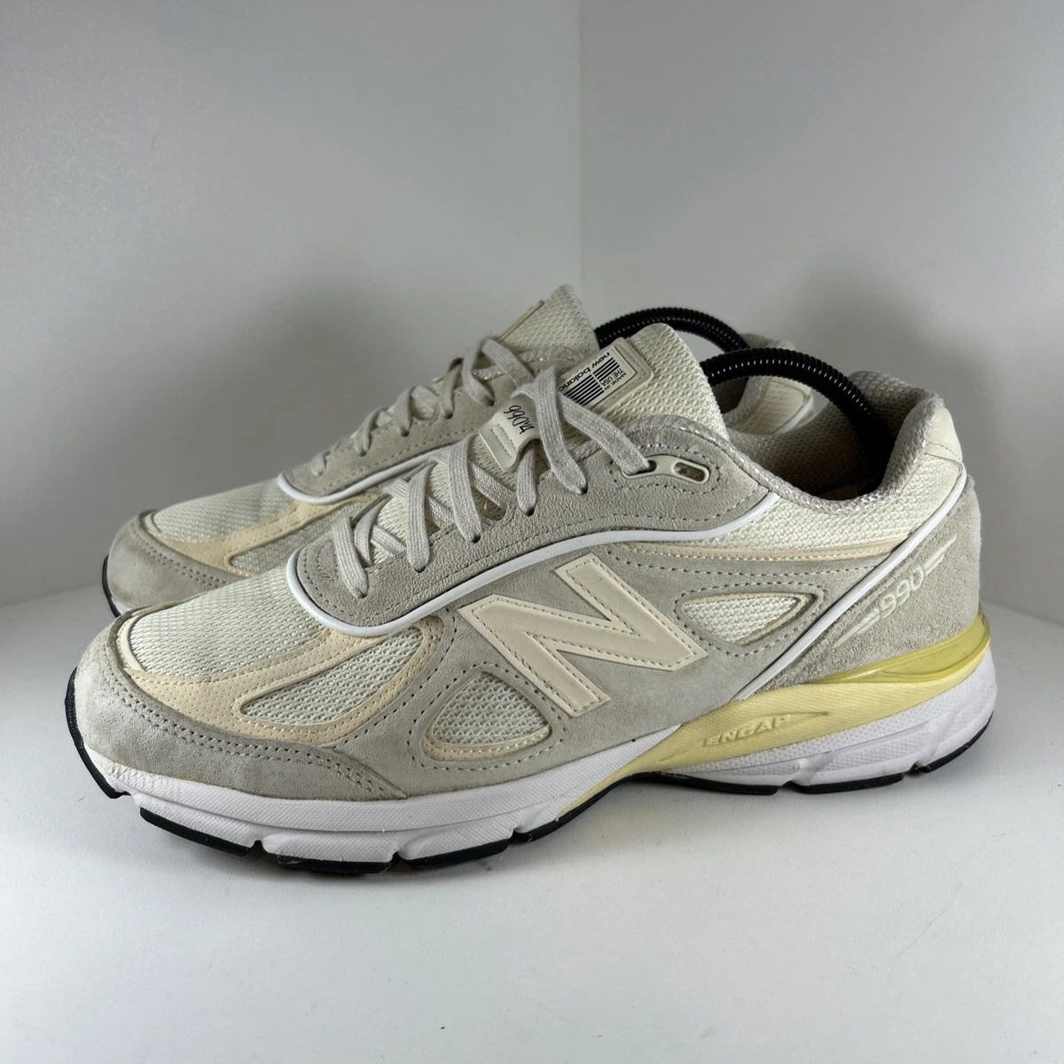 New Balance Stussy x 990v4 Made in USA White for Sale
