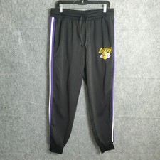 NBA Los Angeles Lakers Joggers Sweatpants Mens Large Black Stretch Trousers Logo