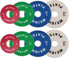 1 Pair Bumper Plates 2" Olympic Rubber Weight Plates Steel Hub 1.25/2.5/5/10LBS