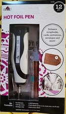 Plaid Craft HOT FOIL PEN Scrapbook Invitations 12 Pcs Storage Case w/ batteries 